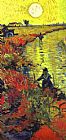 Vineyard Canvas Paintings - The Red Vineyard at Arles detail